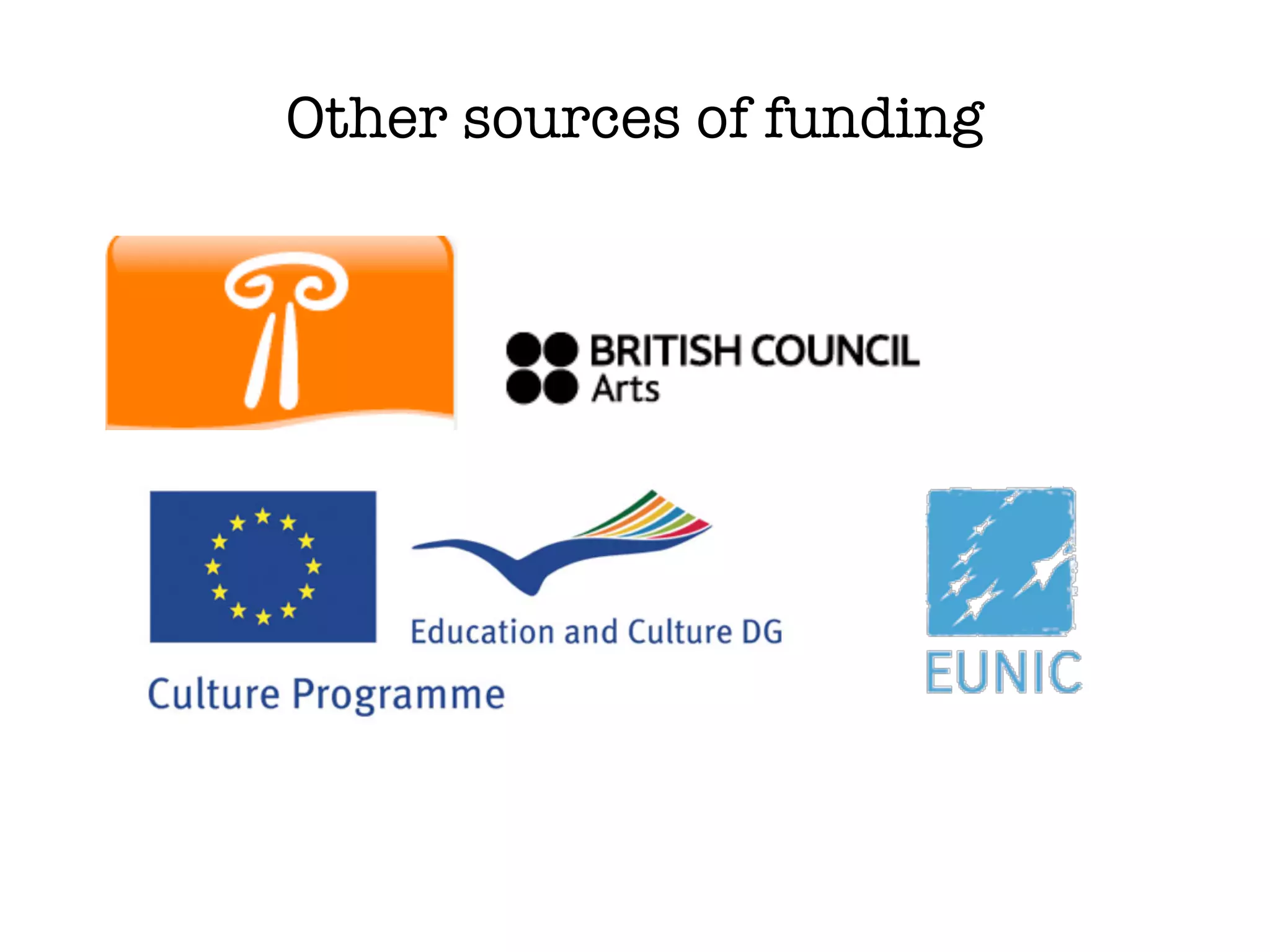 Other sources of funding