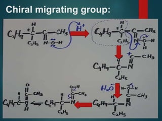 Chiral migrating group:
 