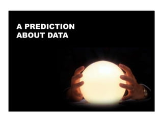 A PREDICTION
ABOUT DATA
 
