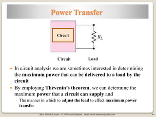 Basic Electric Circuits Session 13 | PPTX