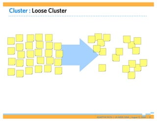 Cluster : Loose Cluster




                          ADAPTIVE PATH | UX WEEK 2008 | August 12, 2008 | 25
 