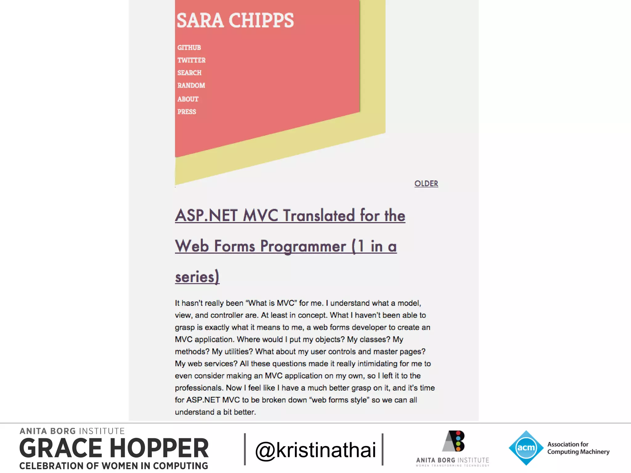 2015
Blogging
@kristinathai
📖
 