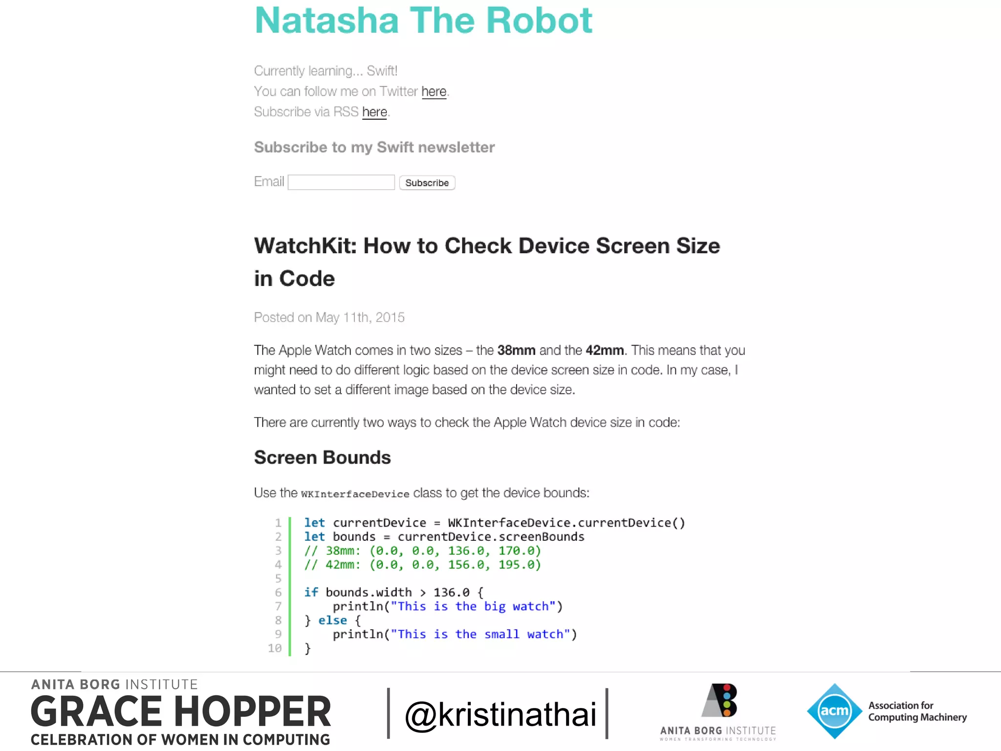 2015
Technical Tutorials
@kristinathai
📝
 