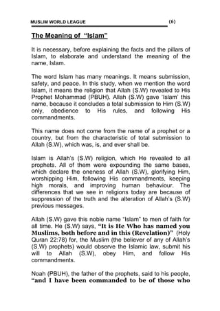 Become Acquainted With Islam