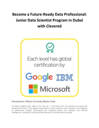 Become a Future-Ready Data Professional - Junior Data Scientist Program ...