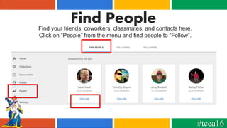 Find PeopleFind your friends, coworkers, classmates, and contacts here.
Click on “People” from the menu and find people to...