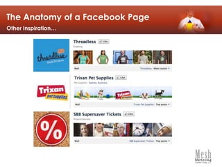 The Anatomy of a Facebook PageProfile ImagePrimary Logo/MessageMax size: 180 x 540 pxHeight will depend on:MessageHow much of your navigation you want to keep visible