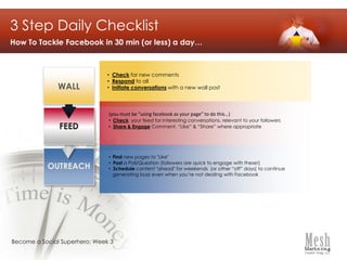 OutreachConnect  With Other PagesUse FB As PageLike Other PagesWHY?Engage with partner organizations & brandsCross Promotion OpportunitiesPotentially gain the eyes of THEIR followers