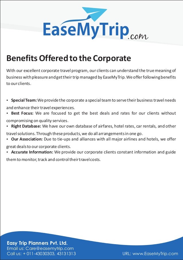 Corporate Travel Solutions By EaseMyTrip