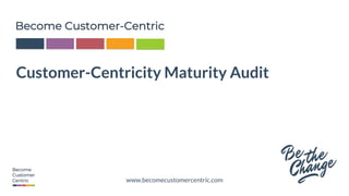 1
Customer-Centricity Maturity Audit
www.becomecustomercentric.com
 