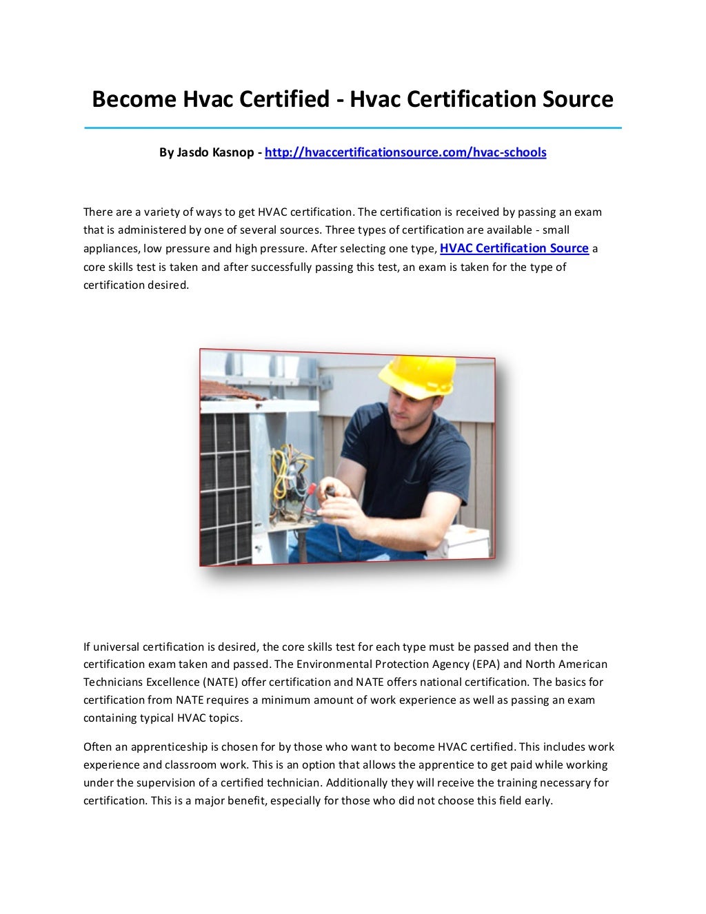 hvac certified