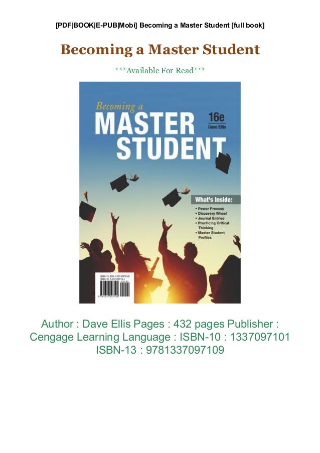 Becoming a Master Student Full Books