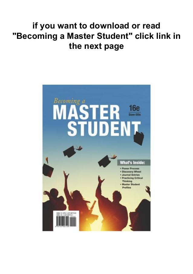 Becoming a Master Student Full Books