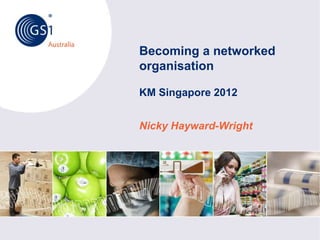© GS1 Australia 2012
Australia
Becoming a networked
organisation
KM Singapore 2012
Nicky Hayward-Wright
 