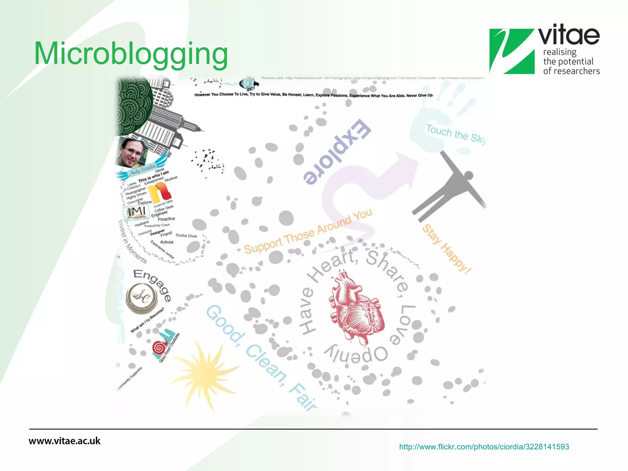 Microblogging http://www.flickr.com/photos/ciordia/3228141593   