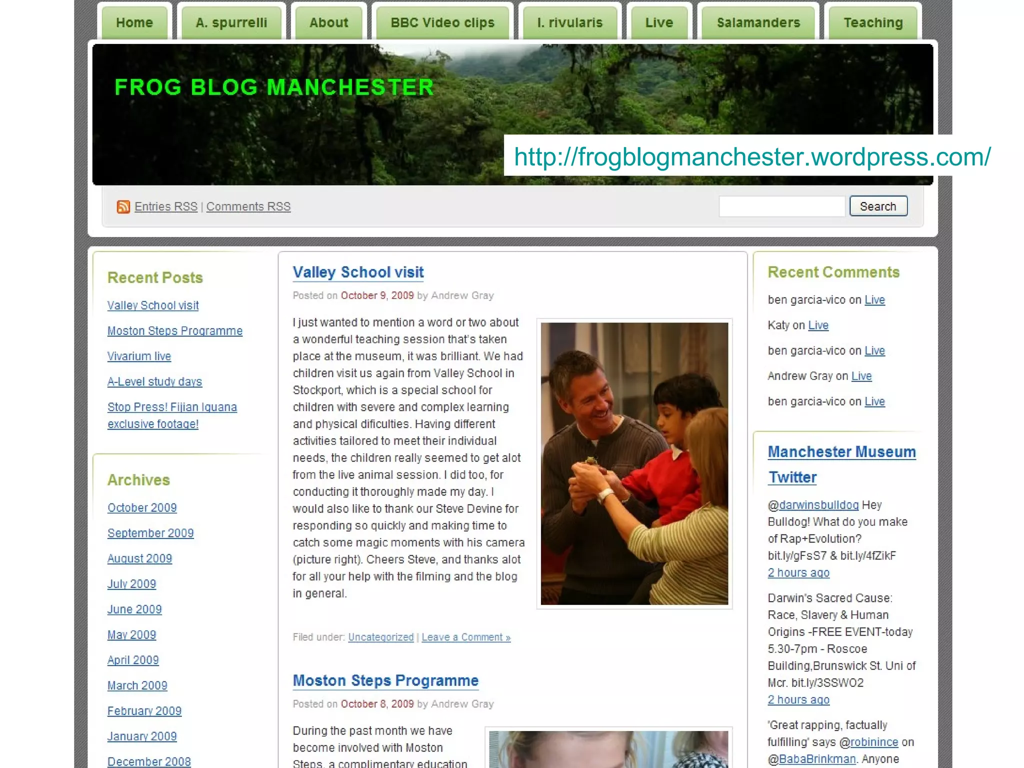 Blogs http://frogblogmanchester.wordpress.com/   