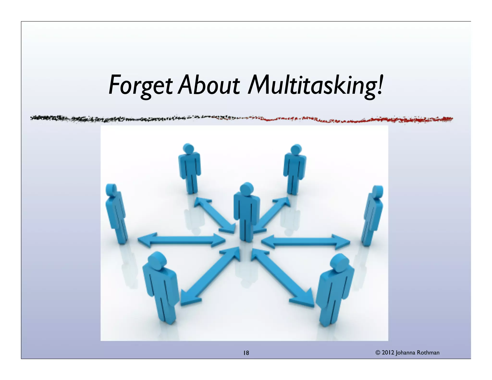 © 2013 Johanna Rothman18
Forget About Solo Experts!
 