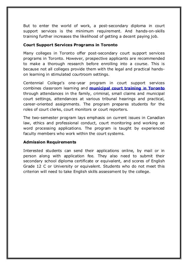 a court clerk in canada