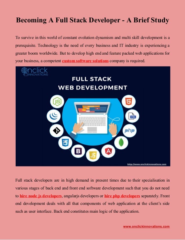 a full stack developer a brief study