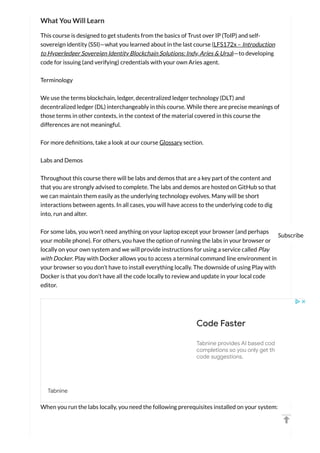 Becoming a hyperledger aries developer learn things.online | PDF