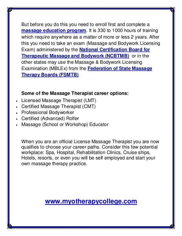 a license massage therapist facts