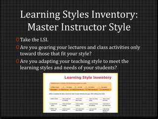 Using Becoming a Master Student to Become a Master Instructor | PPTX