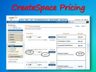 CreateSpace Pricing
 