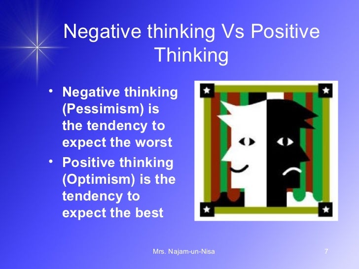 Negative Thinking Vs Positive Thinking – NNKHC