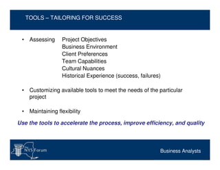 • Assessing Project Objectives
Business Environment
Client Preferences
Team Capabilities
Cultural Nuances
Historical Exper...