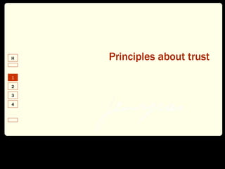 Principles about trust 1 