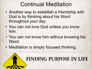 Becoming Best Friends With God | PPT