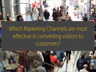 Which Marketing Channels are most
eﬀective in converting visitors to
customers?

 