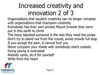 Page 25Increased creativity and innovation