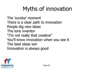 Page 30Bold innovationIn established firms, it’s impossible to start from scratch and hazardous to move too quicklyRadically-minded management innovators don’t have the benefit of a roadmapWe’re talking about people, not widgets