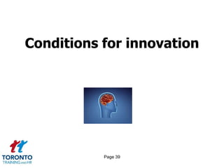 Page 37Creating a climate for innovation