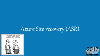 Azure Site recovery (ASR)
 