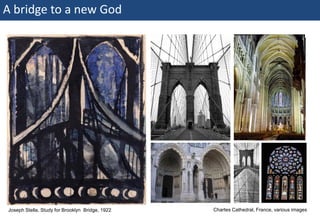 A bridge to a new God




  Joseph Stella, Study for Brooklyn Bridge, 1922   Chartes Cathedral, France, various images
26 | Monday 18 January 2010
 