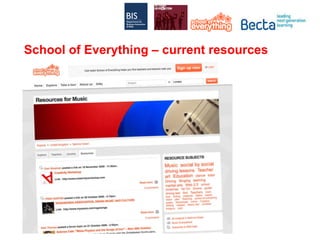 School of Everything – current resources 
