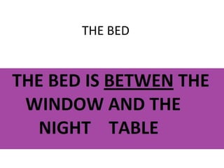 THE BED 
