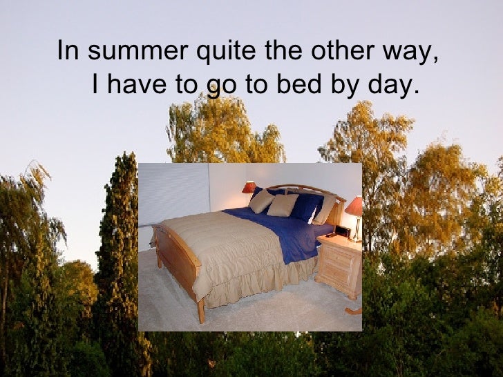 Bed In Summer Poem