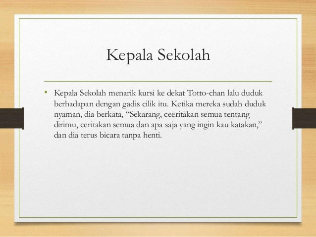 Bedah Buku Totto Chan Bedah Buku Totto Chan