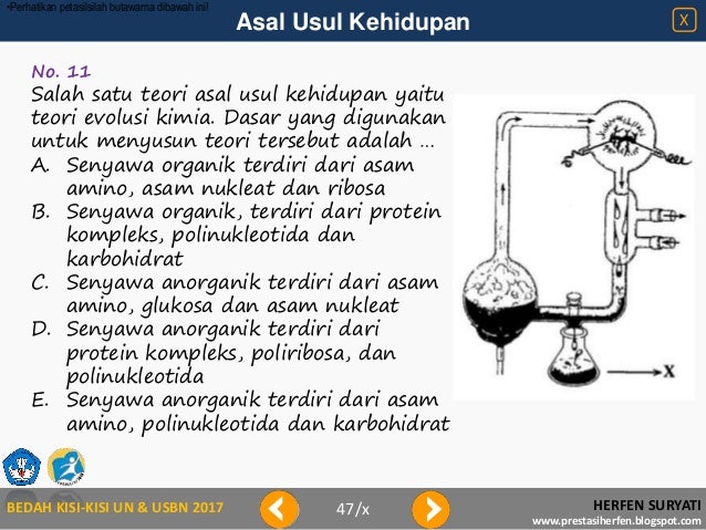 Bedah Kisi Kisi 2017 Asal Usul Kehidupan