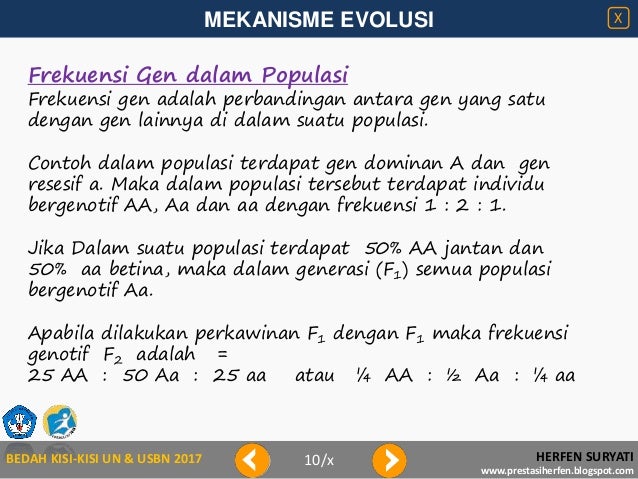Bedah kisi kisi 2017- mekanisme evolusi