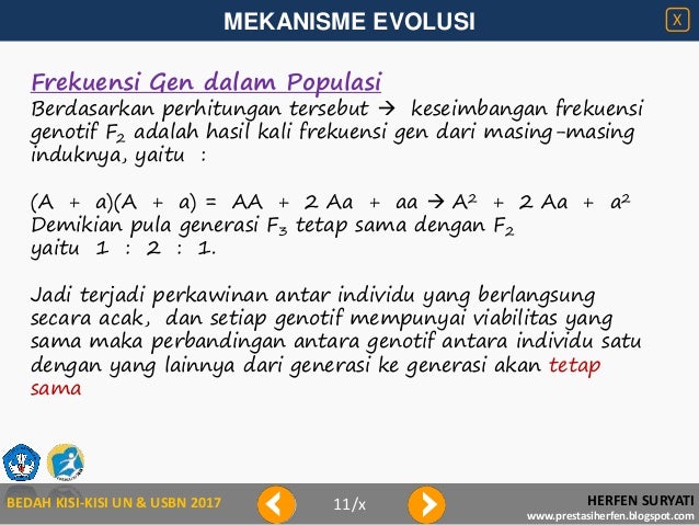 Bedah kisi kisi 2017- mekanisme evolusi