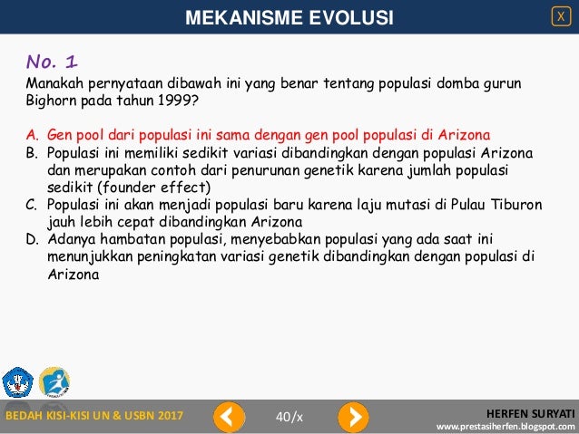 Bedah kisi kisi 2017- mekanisme evolusi