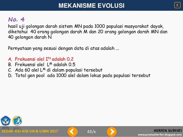 Bedah kisi kisi 2017- mekanisme evolusi