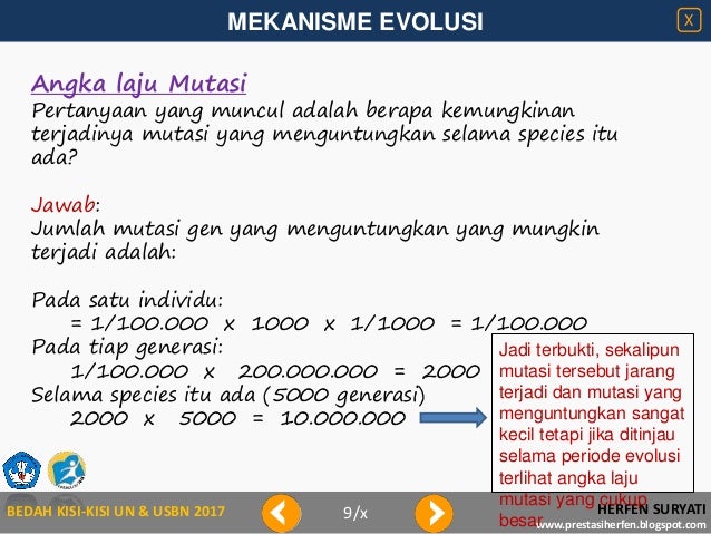 Bedah kisi kisi 2017- mekanisme evolusi
