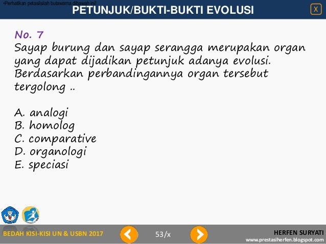 Bedah kisi kisi 2017-petunjuk evolusi