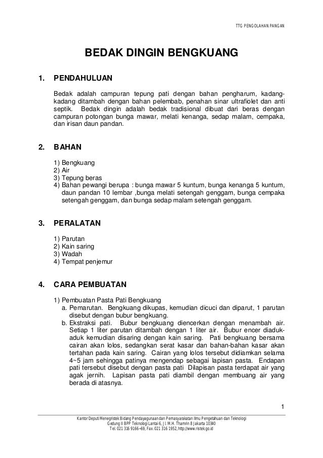 bedak dingin bengkuang bedak dingin bengkuang