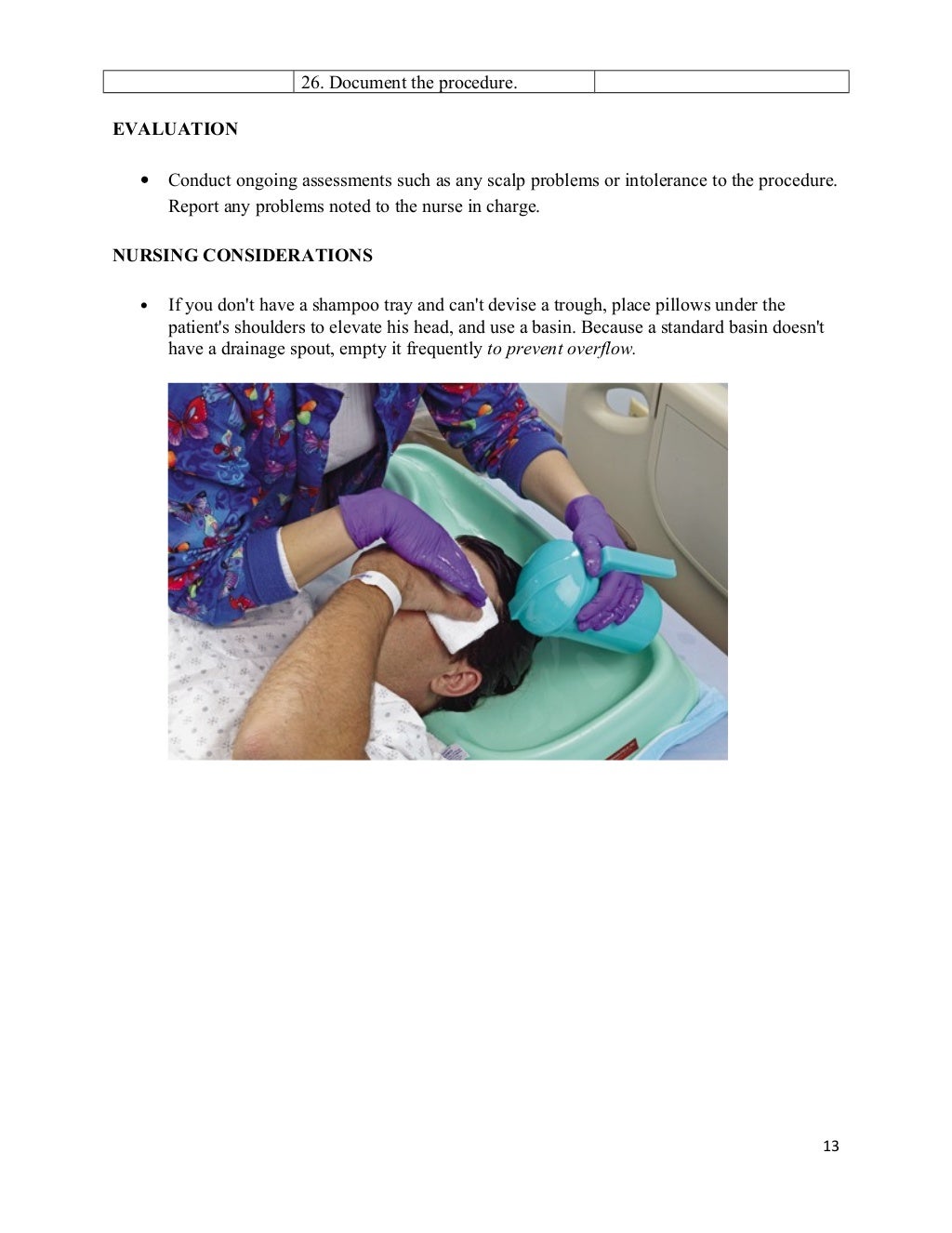 Bed and bath shampoo